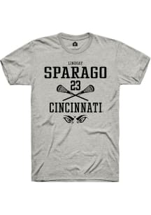Lindsay Sparago  Cincinnati Bearcats Ash Rally NIL Sport Icon Short Sleeve T Shirt