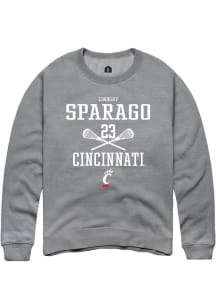 Lindsay Sparago  Rally Cincinnati Bearcats Mens Graphite NIL Sport Icon Long Sleeve Crew Sweatsh..