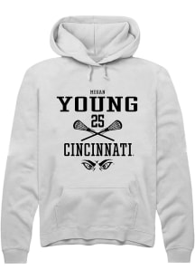 Megan Young  Rally Cincinnati Bearcats Mens White NIL Sport Icon Long Sleeve Hoodie