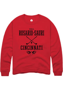 Paola Rosario-Sauri  Rally Cincinnati Bearcats Mens Red NIL Sport Icon Long Sleeve Crew Sweatshi..