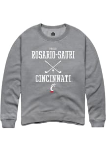 Paola Rosario-Sauri  Rally Cincinnati Bearcats Mens Graphite NIL Sport Icon Long Sleeve Crew Swe..