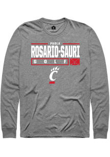 Paola Rosario-Sauri Rally Mens Graphite Cincinnati Bearcats NIL Stacked Box Tee