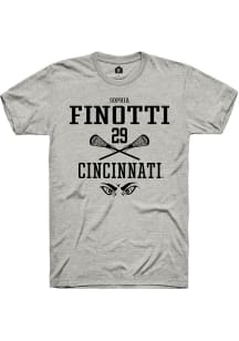 Sophia Finotti  Cincinnati Bearcats Ash Rally NIL Sport Icon Short Sleeve T Shirt