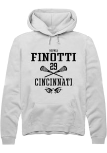 Sophia Finotti  Rally Cincinnati Bearcats Mens White NIL Sport Icon Long Sleeve Hoodie