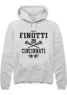 Sophia Finotti Rally Mens White Cincinnati Bearcats NIL Sport Icon Hooded Sweatshirt