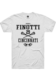 Sophia Finotti  Cincinnati Bearcats White Rally NIL Sport Icon Short Sleeve T Shirt