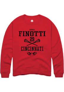 Sophia Finotti  Rally Cincinnati Bearcats Mens Red NIL Sport Icon Long Sleeve Crew Sweatshirt