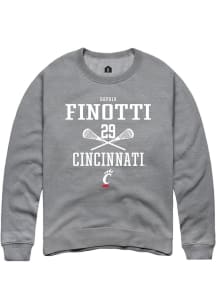 Sophia Finotti Rally Mens Graphite Cincinnati Bearcats NIL Sport Icon Crew Sweatshirt