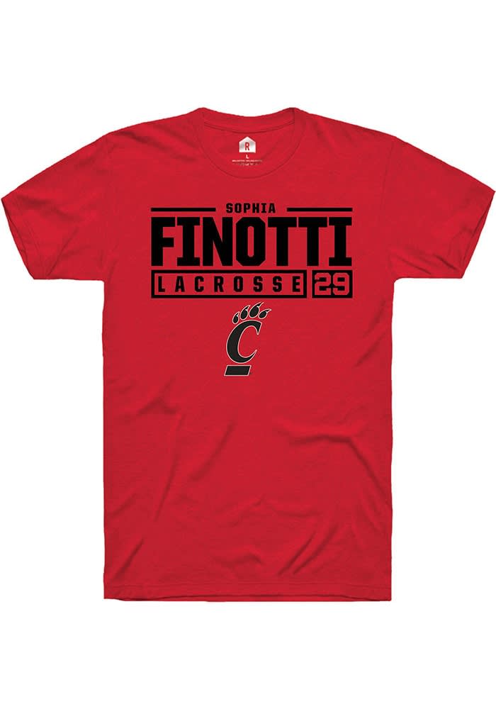 Sophia Finotti Cincinnati Bearcats Rally NIL Stacked Box Short Sleeve T Shirt