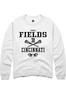 Sophie Fields  Rally Cincinnati Bearcats Mens White NIL Sport Icon Long Sleeve Crew Sweatshirt