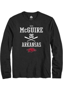 Tate McGuire  Arkansas Razorbacks Black Rally NIL Sport Icon Long Sleeve T Shirt