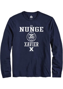 Bob Nunge  Xavier Musketeers Navy Blue Rally NIL Sport Icon Long Sleeve T Shirt