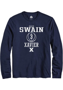 Dailyn Swain  Xavier Musketeers Navy Blue Rally NIL Sport Icon Long Sleeve T Shirt