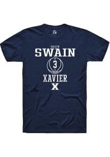 Dailyn Swain  Xavier Musketeers Navy Blue Rally NIL Sport Icon Short Sleeve T Shirt