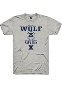 Michael Wolf  Xavier Musketeers Ash Rally NIL Sport Icon Short Sleeve T Shirt