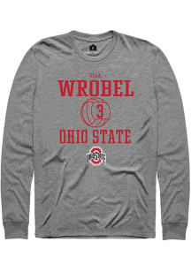 Ella Wrobel  Ohio State Buckeyes Graphite Rally NIL Sport Icon Long Sleeve T Shirt