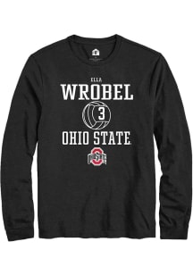 Ella Wrobel  Ohio State Buckeyes Black Rally NIL Sport Icon Long Sleeve T Shirt