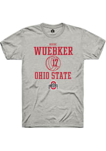 Reese Wuebker  Ohio State Buckeyes Ash Rally NIL Sport Icon Short Sleeve T Shirt