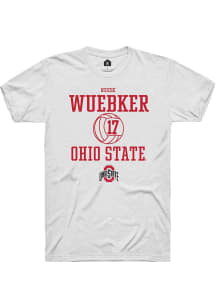 Reese Wuebker  Ohio State Buckeyes White Rally NIL Sport Icon Short Sleeve T Shirt