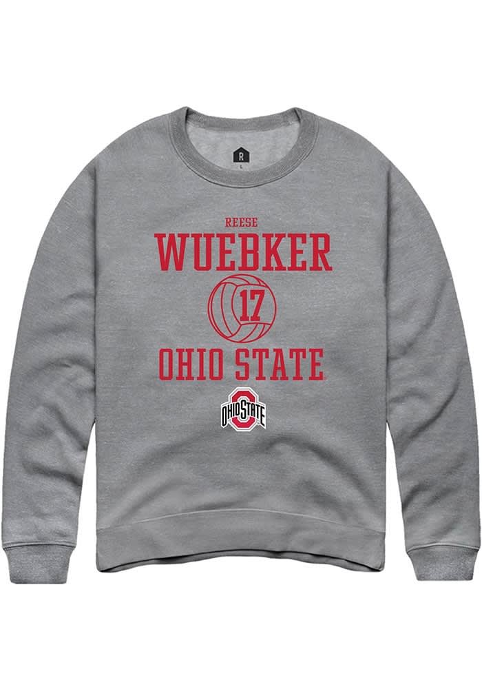 Reese Wuebker  Rally Ohio State Buckeyes Mens Graphite NIL Sport Icon Long Sleeve Crew Sweatshir..