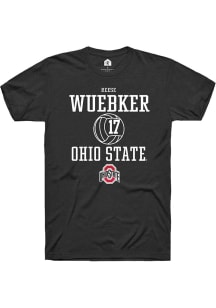 Reese Wuebker  Ohio State Buckeyes Black Rally NIL Sport Icon Short Sleeve T Shirt