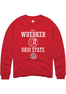 Reese Wuebker Rally Mens Red Ohio State Buckeyes NIL Sport Icon Crew Sweatshirt