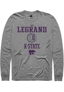 Ava LeGrand Rally Mens Graphite K-State Wildcats NIL Sport Icon Tee