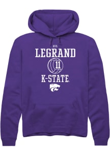 Ava LeGrand Rally Mens Purple K-State Wildcats NIL Sport Icon Hooded Sweatshirt