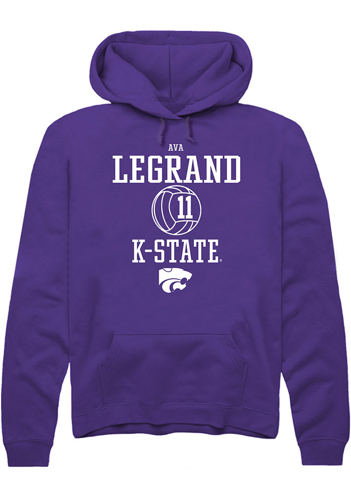 Ava LeGrand Rally K-State Wildcats Mens Purple NIL Sport Icon Long Sleeve Hoodie