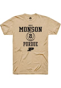 Emily Monson  Purdue Boilermakers Gold Rally NIL Sport Icon Short Sleeve T Shirt