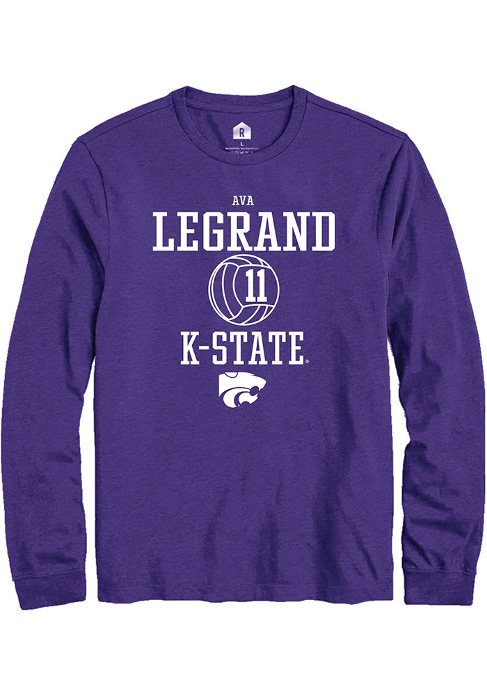 Ava LeGrand K-State Wildcats Purple Rally NIL Sport Icon Long Sleeve T Shirt