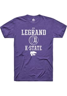 Ava LeGrand Purple K-State Wildcats NIL Sport Icon Short Sleeve T Shirt