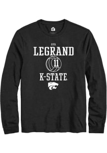 Ava LeGrand Rally Mens Black K-State Wildcats NIL Sport Icon Tee