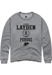 McKenna Layden Rally Mens Graphite Purdue Boilermakers NIL Sport Icon Crew Sweatshirt