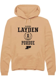 McKenna Layden Rally Mens Gold Purdue Boilermakers NIL Sport Icon Hooded Sweatshirt