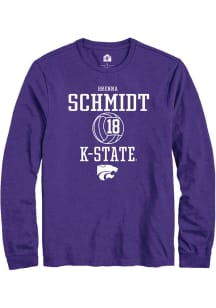 Brenna Schmidt Rally Mens Purple K-State Wildcats NIL Sport Icon Tee