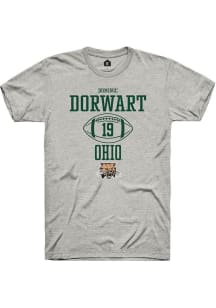 Dominic Dorwart  Ohio Bobcats Ash Rally NIL Sport Icon Short Sleeve T Shirt
