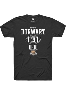 Dominic Dorwart  Ohio Bobcats Black Rally NIL Sport Icon Short Sleeve T Shirt