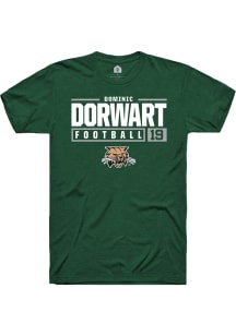 Dominic Dorwart  Ohio Bobcats Green Rally NIL Stacked Box Short Sleeve T Shirt