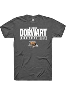 Dominic Dorwart  Ohio Bobcats Dark Grey Rally NIL Stacked Box Short Sleeve T Shirt