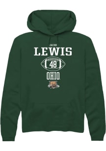 Jacob Lewis  Rally Ohio Bobcats Mens Green NIL Sport Icon Long Sleeve Hoodie