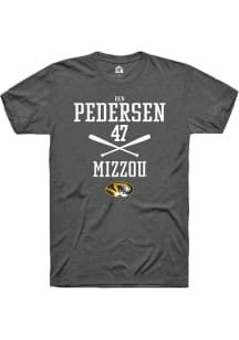Ben Pedersen  Missouri Tigers Dark Grey Rally NIL Sport Icon Short Sleeve T Shirt