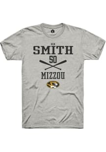 Ben Smith  Missouri Tigers Ash Rally NIL Sport Icon Short Sleeve T Shirt