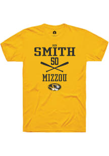 Ben Smith  Missouri Tigers Gold Rally NIL Sport Icon Short Sleeve T Shirt