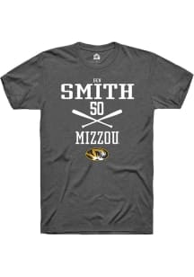 Ben Smith  Missouri Tigers Dark Grey Rally NIL Sport Icon Short Sleeve T Shirt