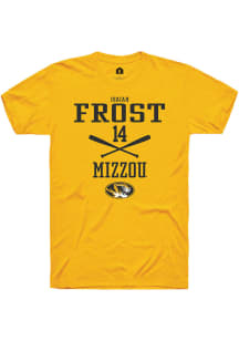 Isaiah Frost  Missouri Tigers Gold Rally NIL Sport Icon Short Sleeve T Shirt