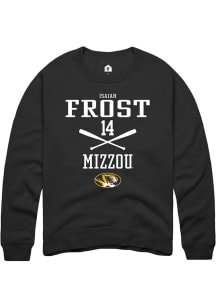 Isaiah Frost  Rally Missouri Tigers Mens Black NIL Sport Icon Long Sleeve Crew Sweatshirt