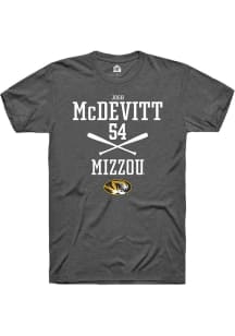 Josh McDevitt  Missouri Tigers Dark Grey Rally NIL Sport Icon Short Sleeve T Shirt