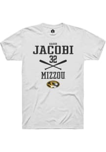 Kaden Jacobi  Missouri Tigers White Rally NIL Sport Icon Short Sleeve T Shirt