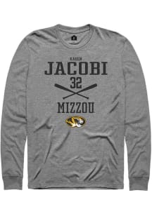 Kaden Jacobi  Missouri Tigers Grey Rally NIL Sport Icon Long Sleeve T Shirt